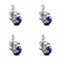 Service Caster 3.5 Inch Blue Poly Wheel Swivel 3/4 Inch Square Stem Caster Set with Brake SCC SCC-SQ20S3514-PPUB-BLUE-TLB-34-4 - alternate 4